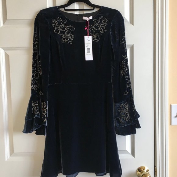 Parker Donatella Velvet Dress in Eclipse 2 - Picture 1 of 7